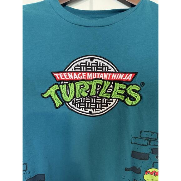 Teenage Mutant Ninja Turtles Shirt Embroidered Logo Small Logo Graphic Shirt - Picture 5 of 9